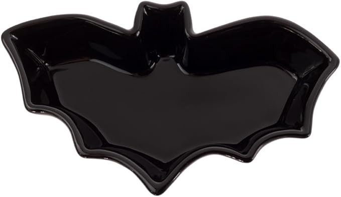 Boston International Ceramic Halloween Serving Dish -Bowl - 7.5" x 4.5", Black Bat-Shaped | Amazon (US)