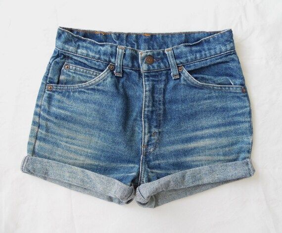 High waisted denim shorts vintage Levis 631orange tab blue jean shorts cut off cuffed zip fly denim  | Etsy (US)