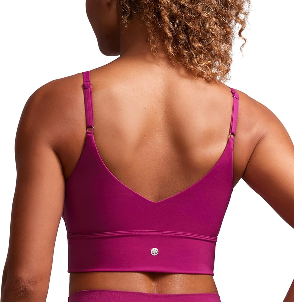 CRZ YOGA Adjustable Longline Sports Bra for Women - V Back Wireless Workout Padded Yoga Bra Cropp... | Amazon (US)