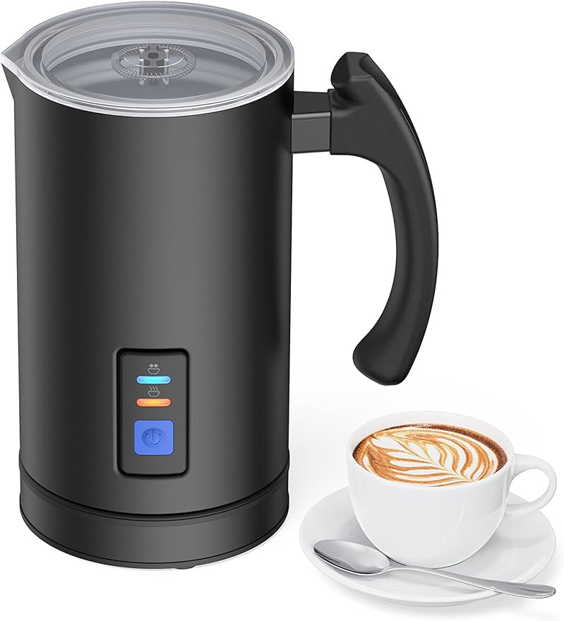 Milk Frother RATRSO, Electric Hot & Cold Froth Maker, Milk Warmer Coffee Frother with Strix Tempe... | Amazon (US)