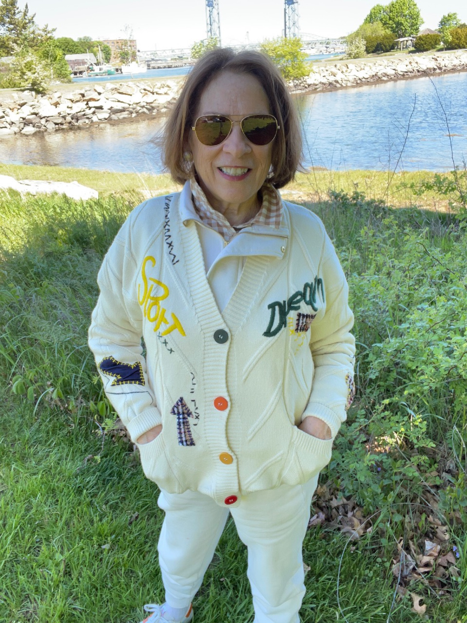 Say hello to this fun varsity cardigan sweater.  Love the comfort/material.  No pilling with this sweater.  It has pockets. So comfy/warm 

#LTKstyletip #LTKfindsunder50 #LTKSeasonal