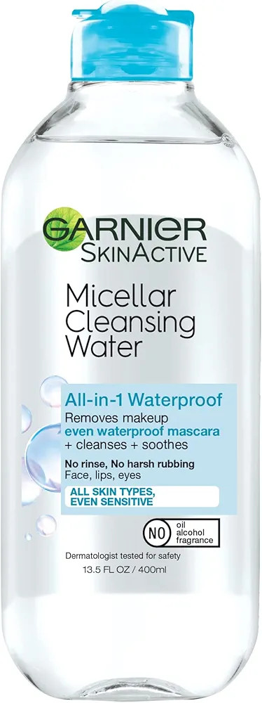 Garnier Micellar Water For Waterproof Makeup, Hydrating Facial Cleanser & Makeup Remover, Suitabl... | Amazon (US)