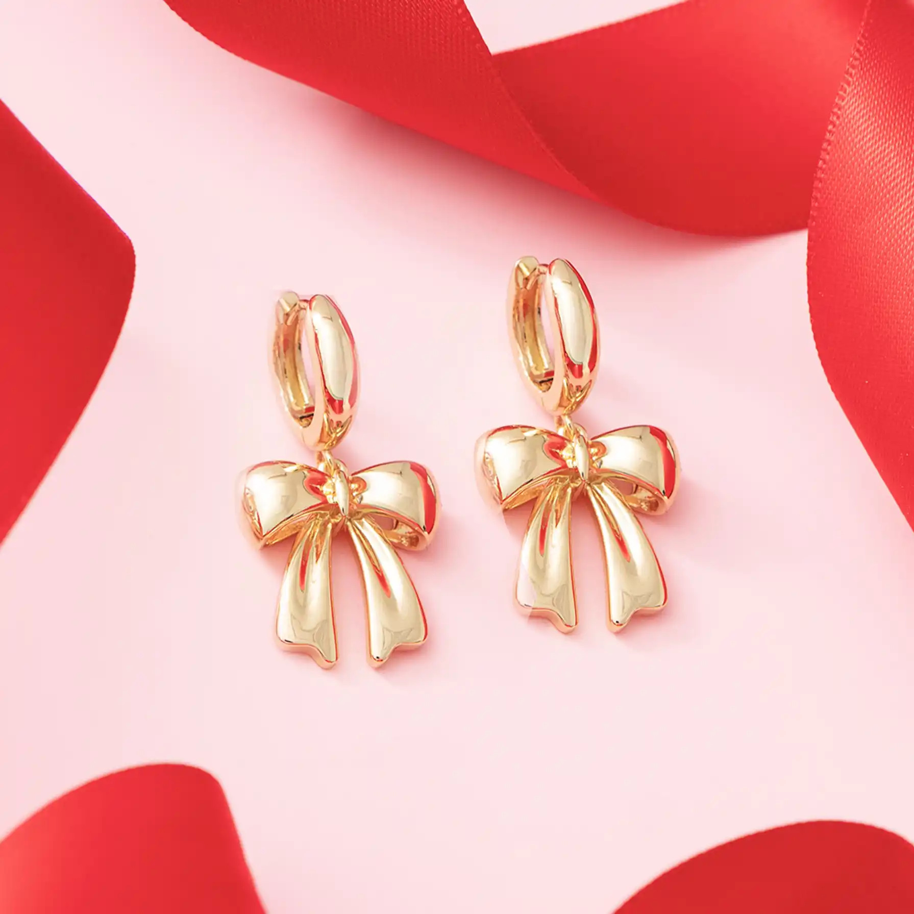 Bow Huggie Hoop Earrings | Marleylilly