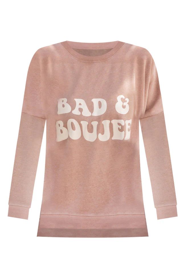 Bad And Boujee Rust Graphic Sweatshirt | Pink Lily