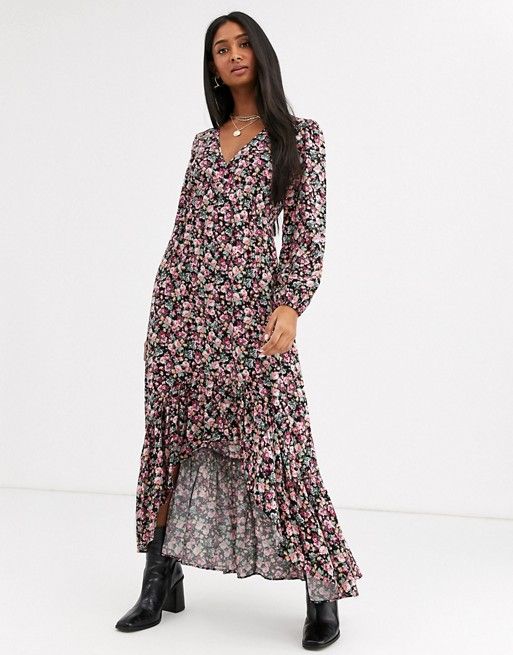 Stradivarius ditsy floral midi dress | ASOS (Global)