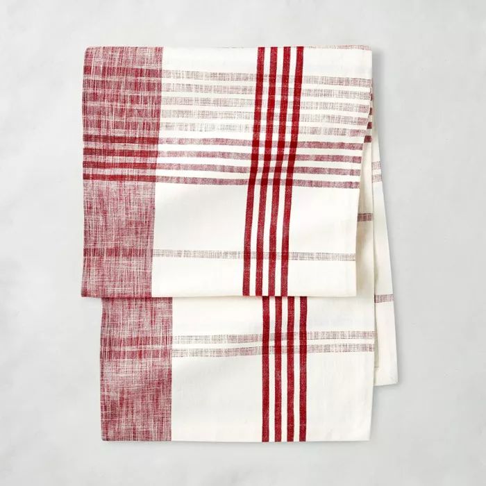 Plaid Table Runner Red/Cream - Hearth & Hand™ with Magnolia | Target