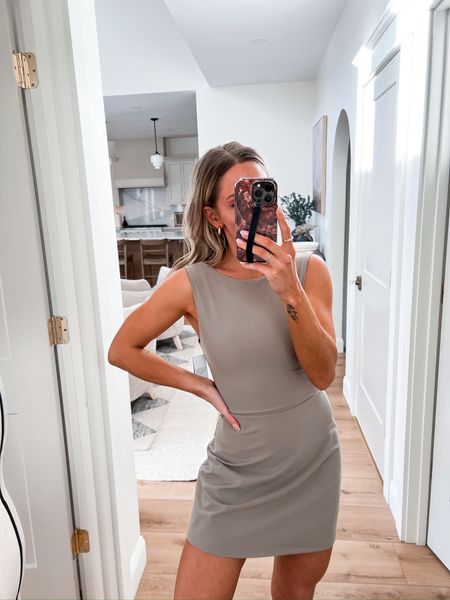 This workout dress is great for running errands and going to the kiddos sporting events! 🤍

This neutral color can easily be worn with blacks, whites, navy! Making it a great basic! 👏🏻

Sizing Details ✨ 
5’4’’ • 120 lbs • 30D 

Dress: XS

#LTKStyleTip #LTKActive #LTKFindsUnder100