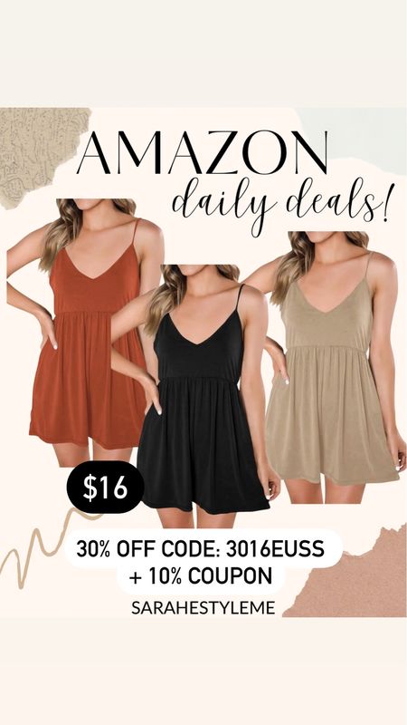 AMAZON DAILY DEALS ✨ Mon 2/26 Swipe right for the codes & enter at Amazon checkout 

FOLLOW ME @sarahestyleme for more Amazon daily deals, Walmart finds, and outfit ideas! 

*Deals can end/change at any time, some colors/sizes may be excluded from the promo 

@amazonfashion #founditonamazon #amazonfashion #amazonfinds #ltkunder50 #ltkfind #momstyle #dealoftheday #amazonprime #outfitideas #ltkxprime #ltksalealert  #ootdstyle #outfitinspo #dailydeals #styletrends #fashiontrends #outfitoftheday #outfitinspiration #styleblog #stylefinds #salealert #amazoninfluencerprogram #casualstyle #everydaystyle #affordablefashion #promocodes #amazoninfluencer #styleinfluencer #outfitidea #lookforless #dailydeals

Romper 
Shorts
Flowy shorts 
Spring fashion
Summer style 

#LTKfindsunder50 #LTKsalealert #LTKSpringSale