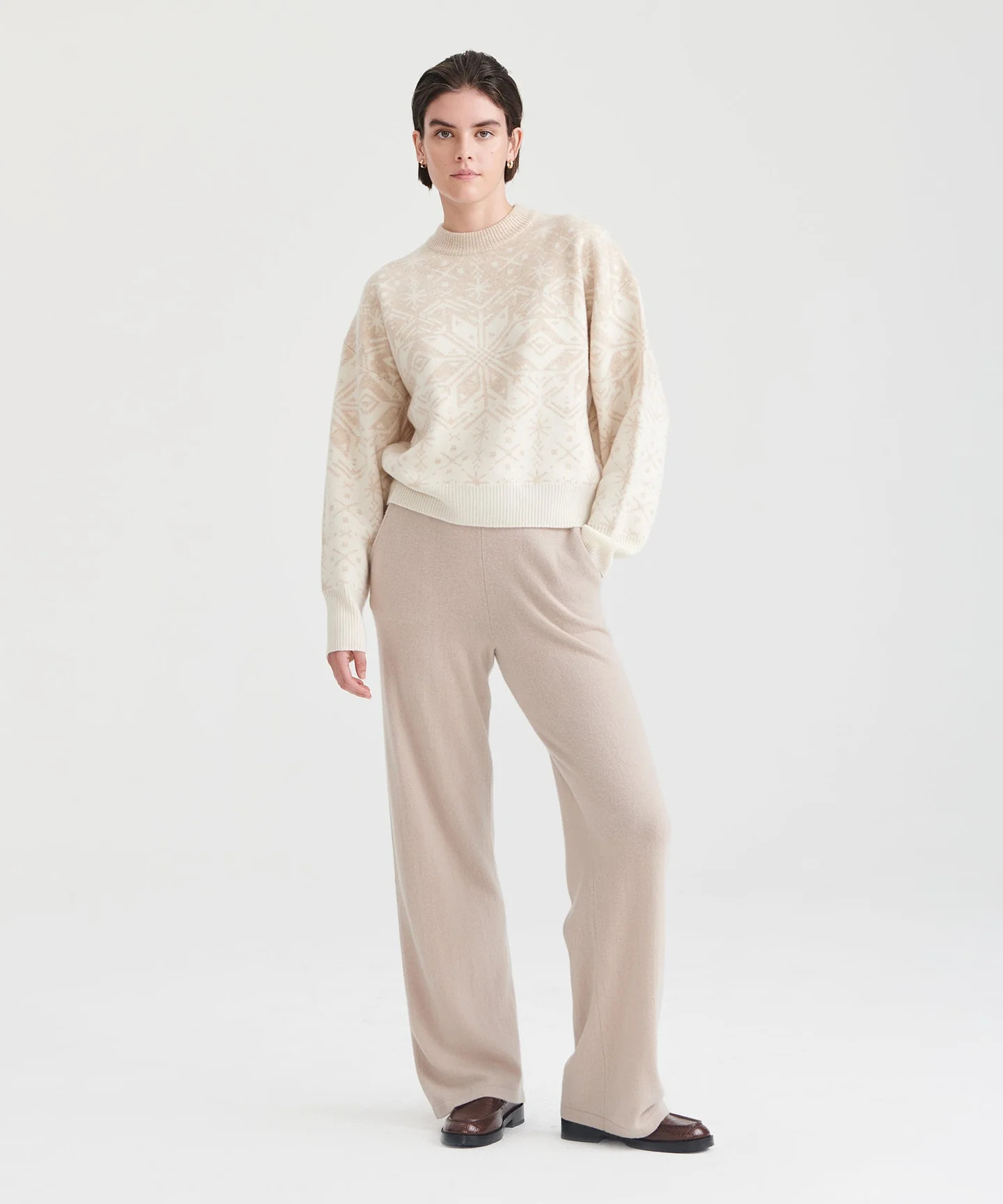 Cashmere Paperbag Wide Leg Pants | NAADAM