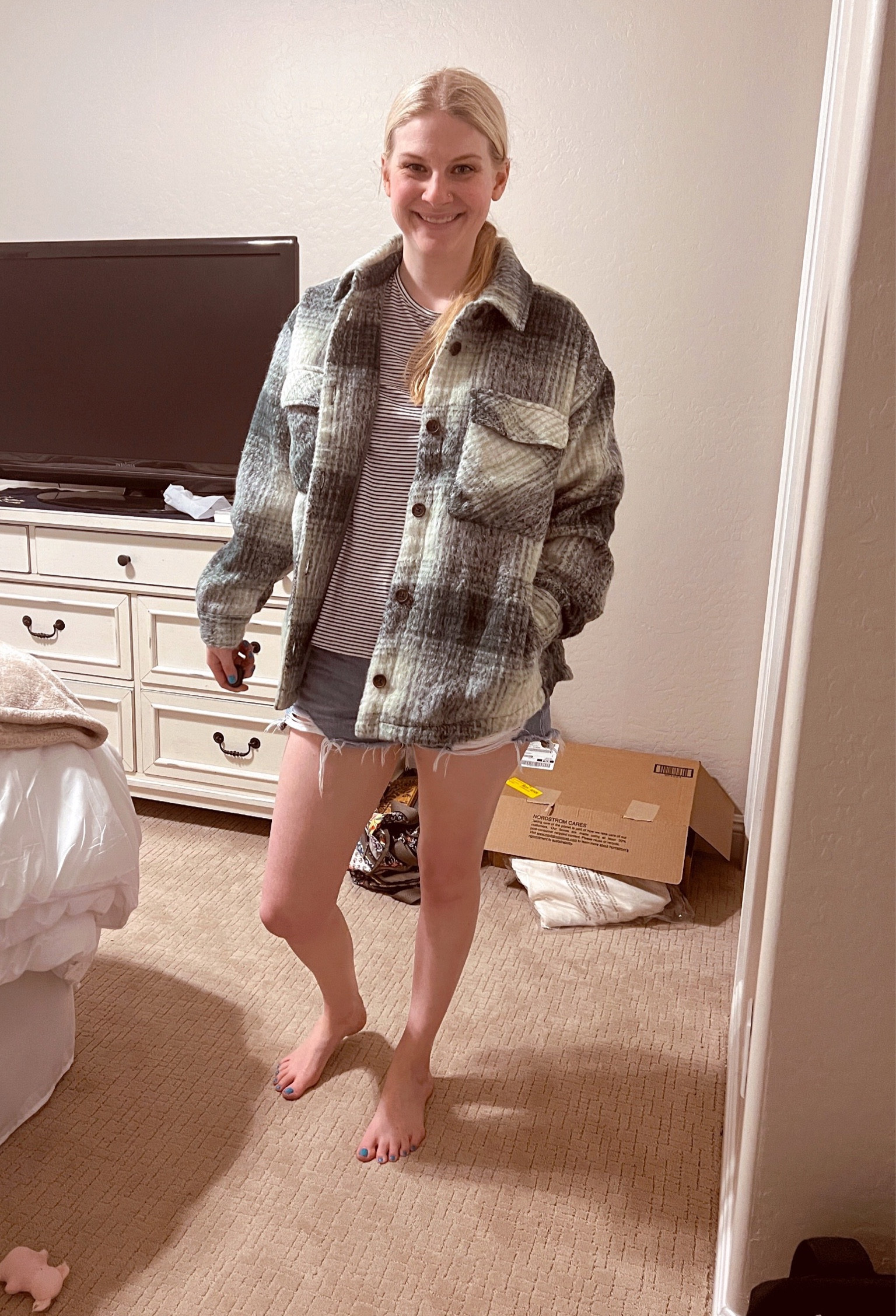 While it might be 105 out currently, I am counting down the days until I can wear this shacket! Its so cozy and perfect for cool nights! 

#LTKunder50 #LTKFind #LTKxNSale