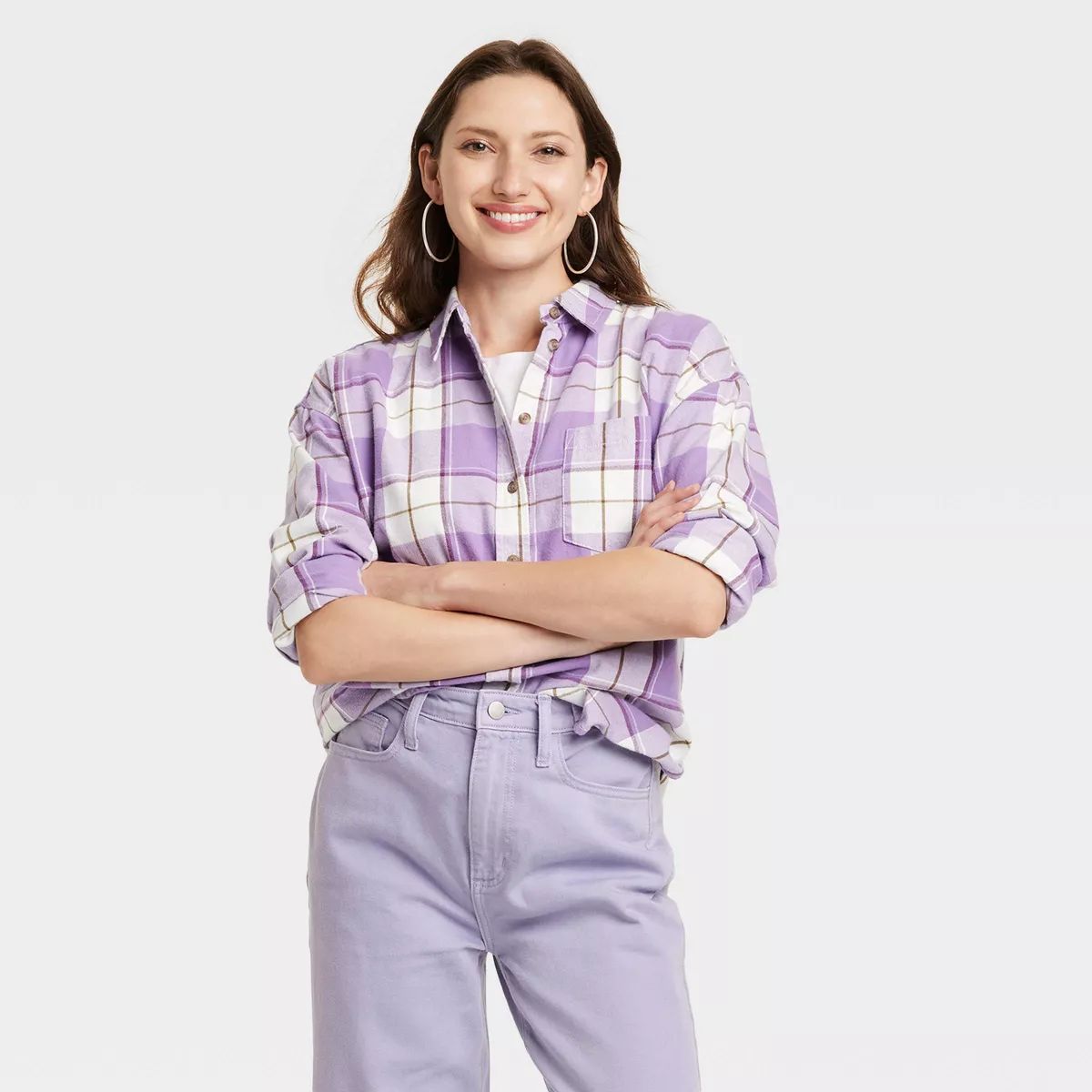 Women's Long Sleeve Flannel Button-Down Shirt - Universal Thread™ | Target
