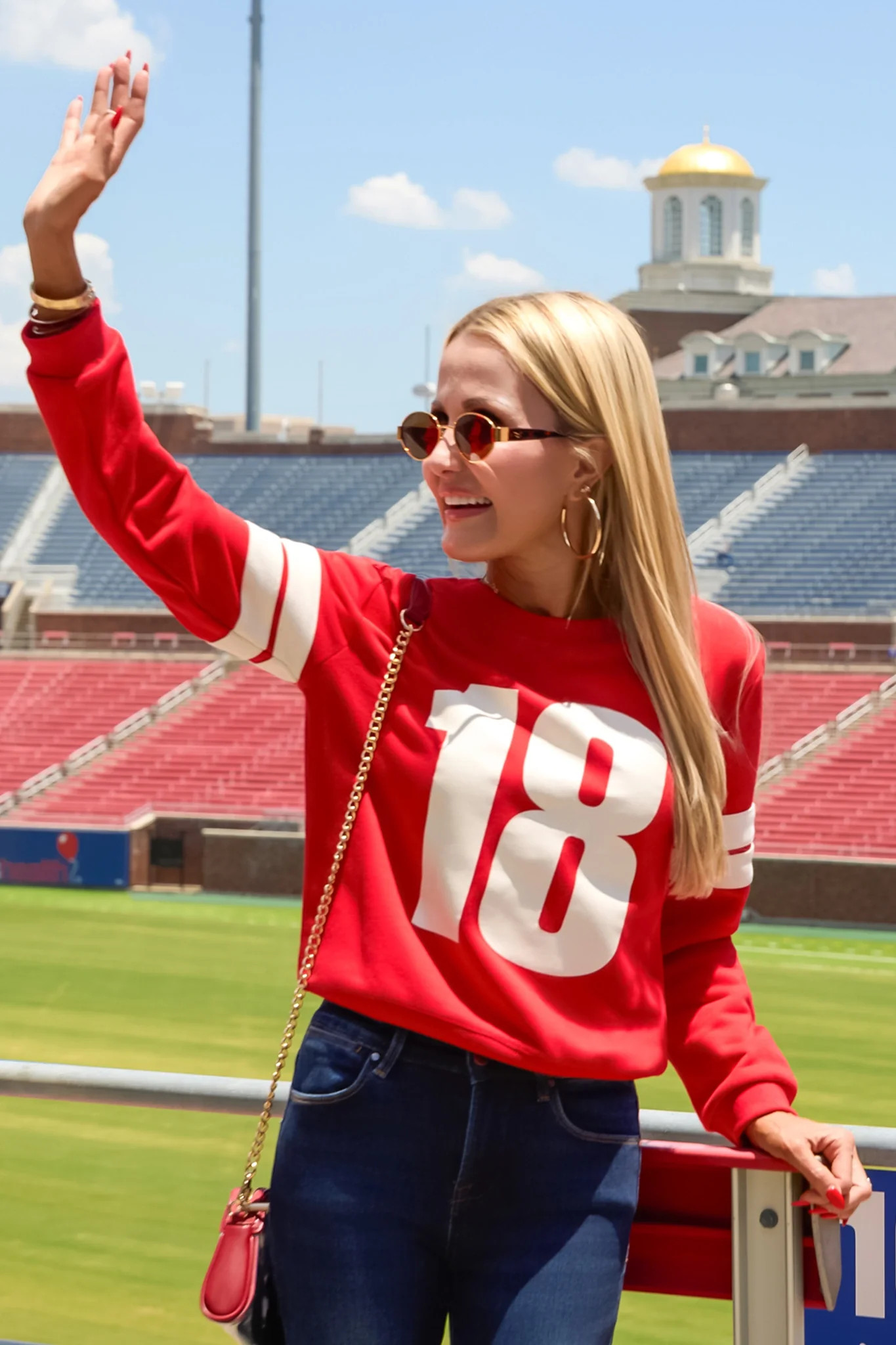 Red Varsity Number Pullover | Avara