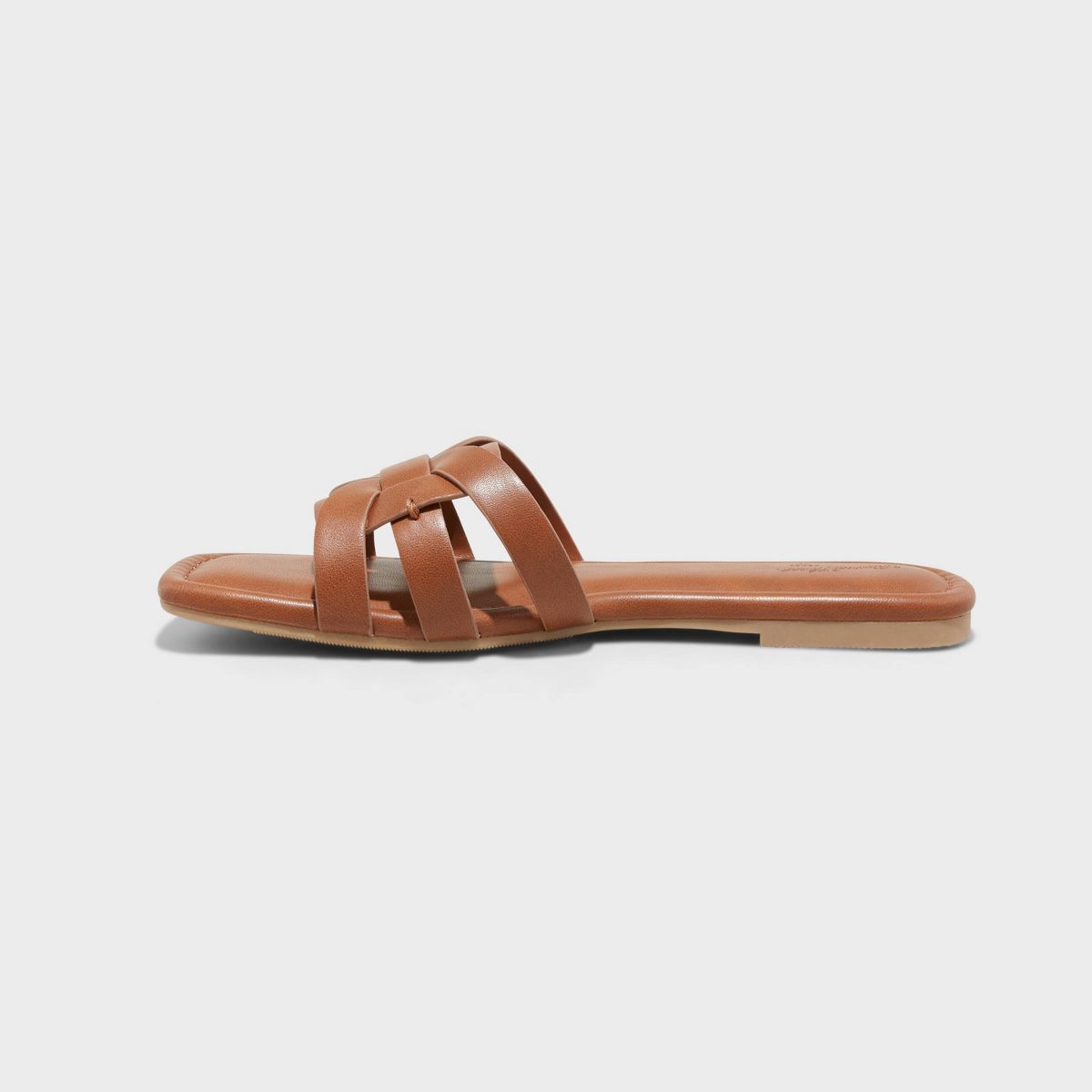 Women's Edna Slide Sandals with Memory Foam Insole - Universal Thread™ Cognac 7 | Target