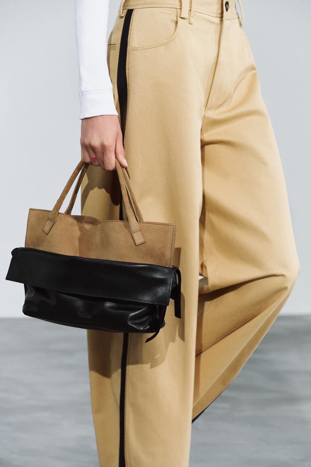LEATHER FLAP BAG | Zara US