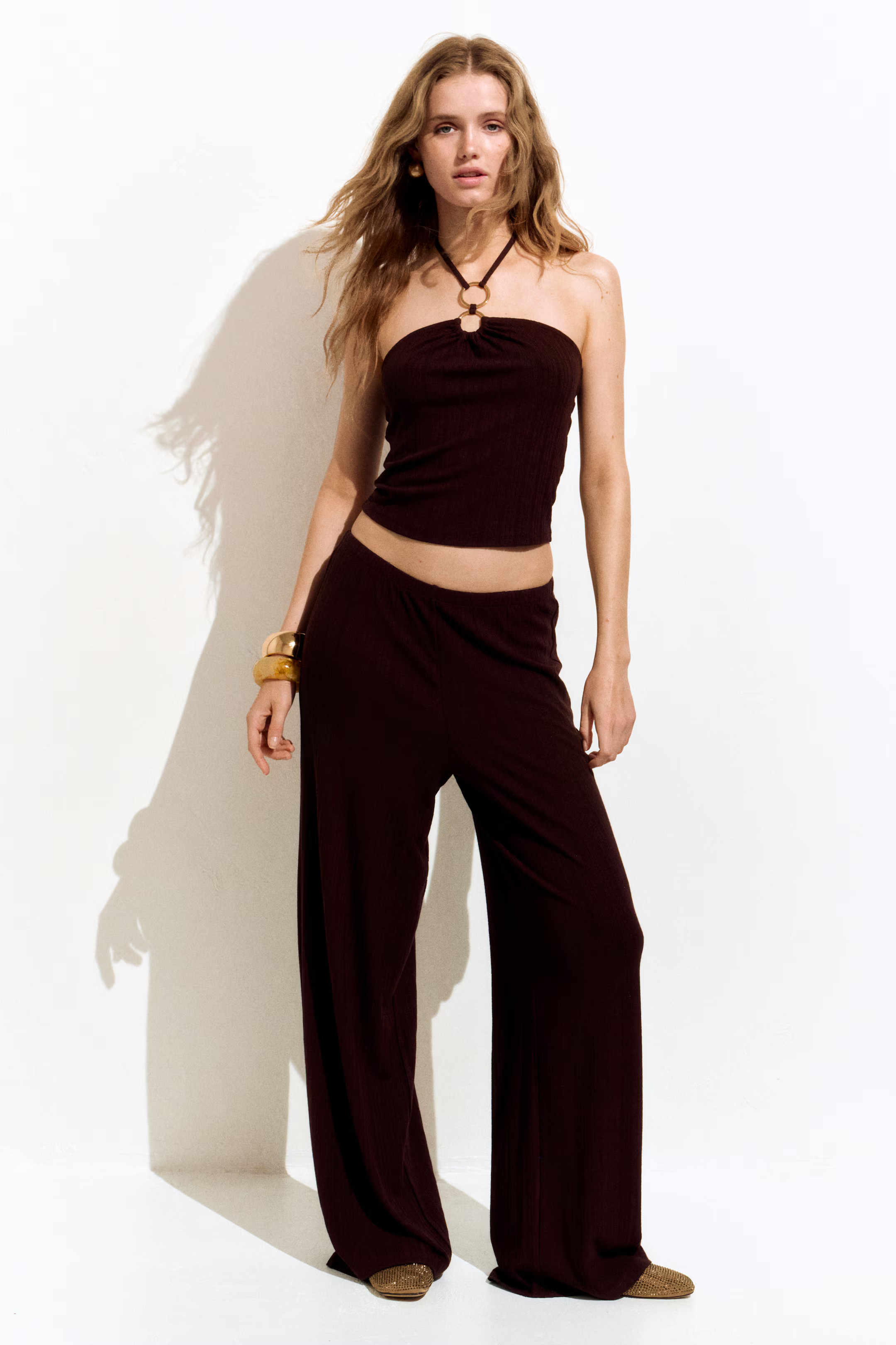 Ring-Detail Halterneck Top | H&M (US + CA)