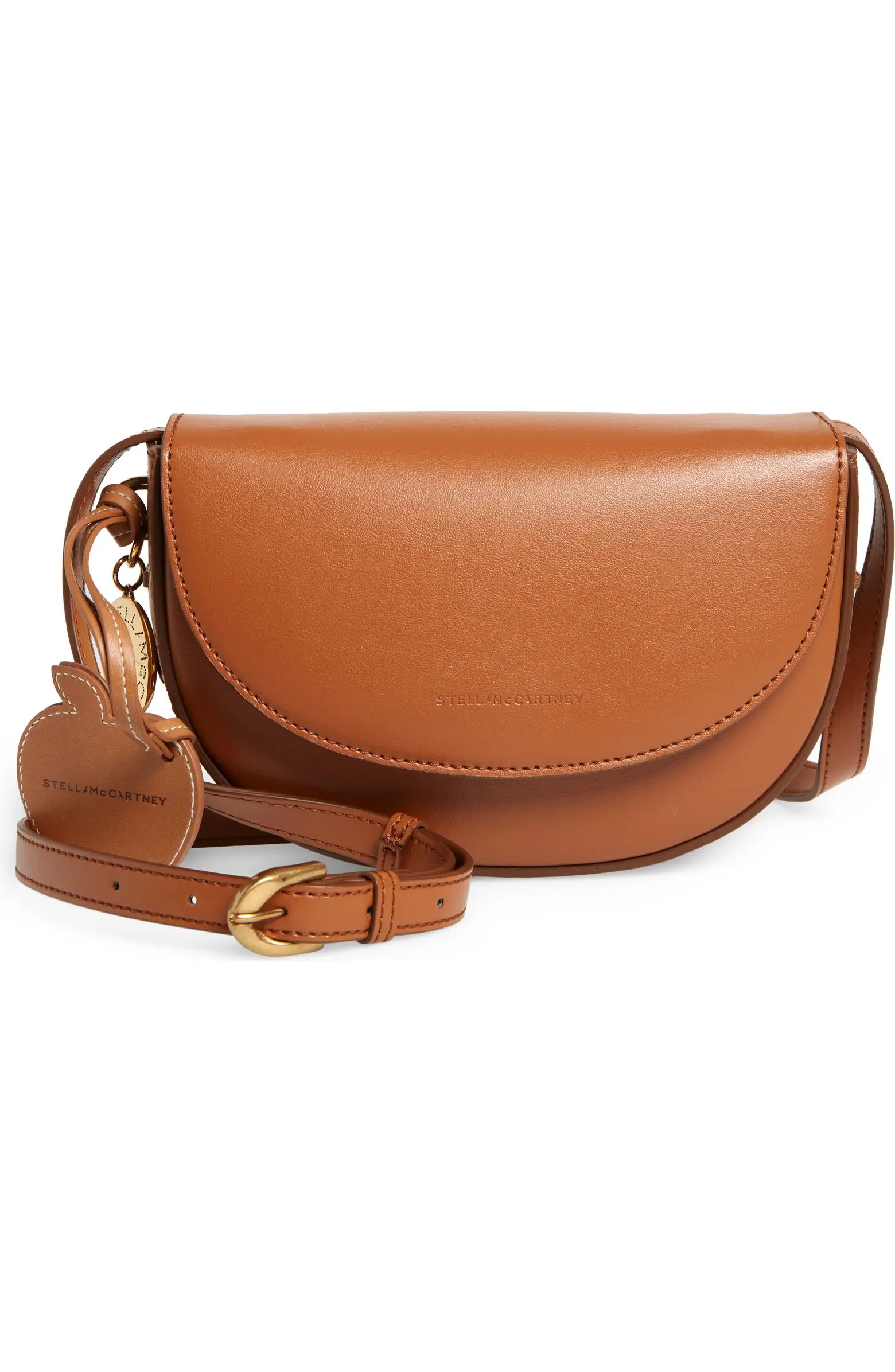 Stella McCartney Small Frayme Whipstitch UPPEAL™ Apple Leather Saddle Bag | Nordstrom | Nordstrom