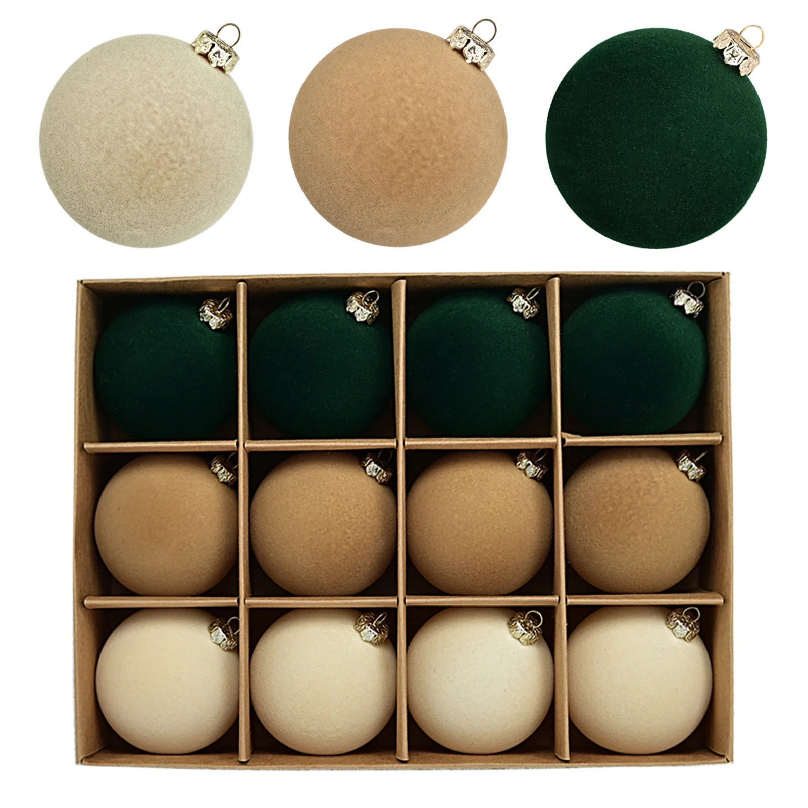 Christmas Deals On Holiday Christmas Balls Flocked Christmas Tree Ball Ornaments Balls Xmas Decor... | Walmart (US)