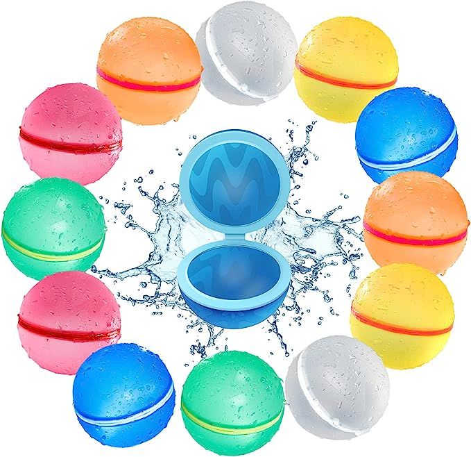 SOPPYCID Water-Balloons,Summer-Pool-Beach-Toys,Quick Fill Magnetic-Splash-Balls Silicone Latex-Fr... | Amazon (US)