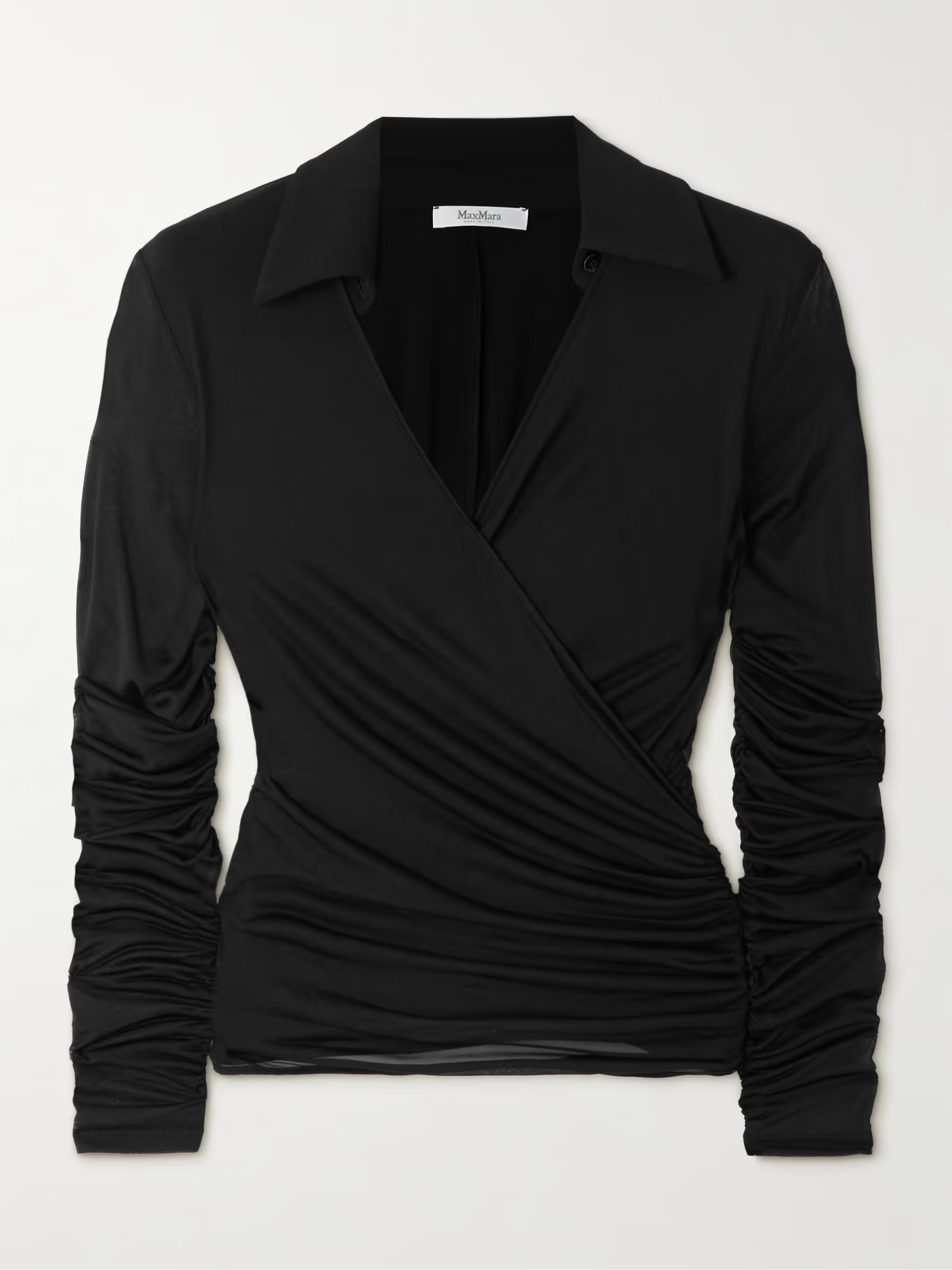 Aiello stretch-jersey wrap blouse | NET-A-PORTER (US)