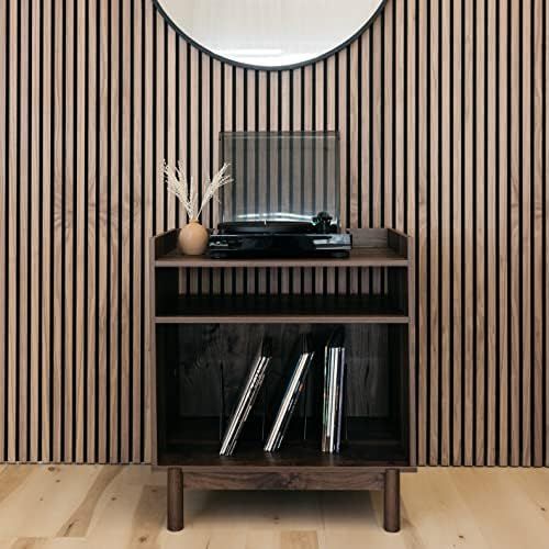 Signature Design by Ashley Calverson Mid-Century Modern Turntable Media Console, Brown | Amazon (US)