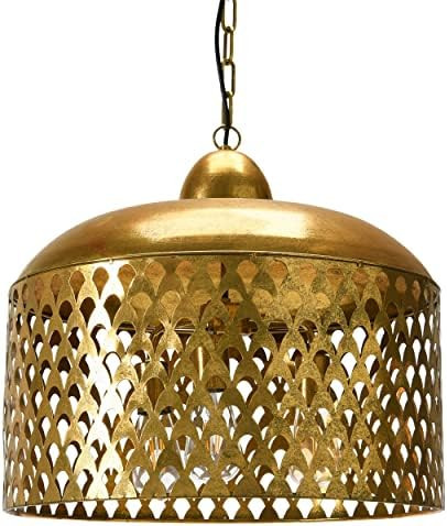 Creative Co-Op DA9323 Gold Metal Pendant Lamp | Amazon (US)