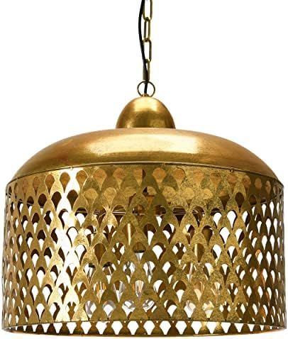 Creative Co-Op DA9323 Gold Metal Pendant Lamp | Amazon (US)