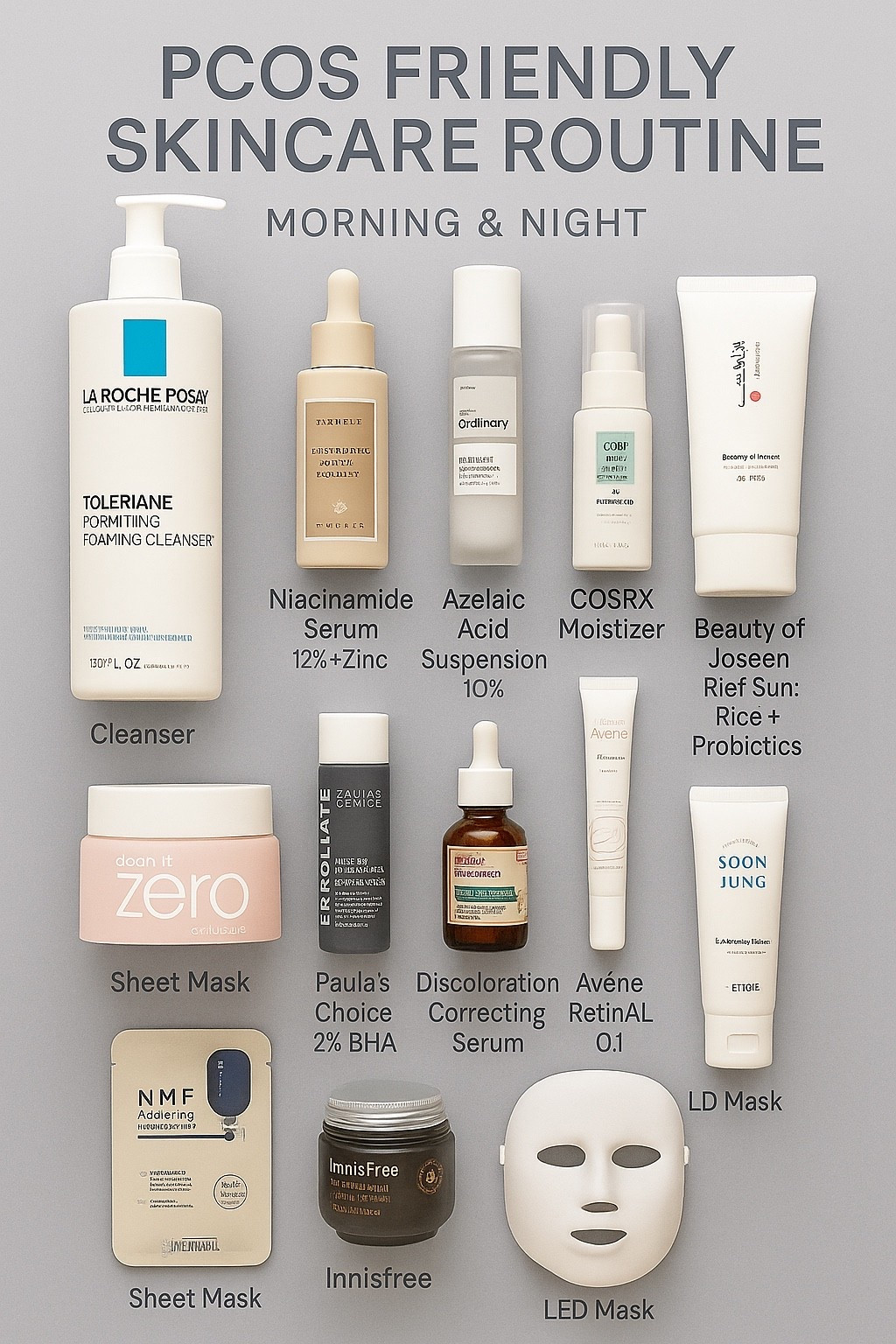 Navigating PCOS can feel overwhelming—but finding a skincare routine that works is possible. I hope this post helps you feel a little more in control (and a little more glowy) ✨ 
Visit www.heyprettyface.net for the full blog post 

#LTKFindsUnder50 #LTKBeauty