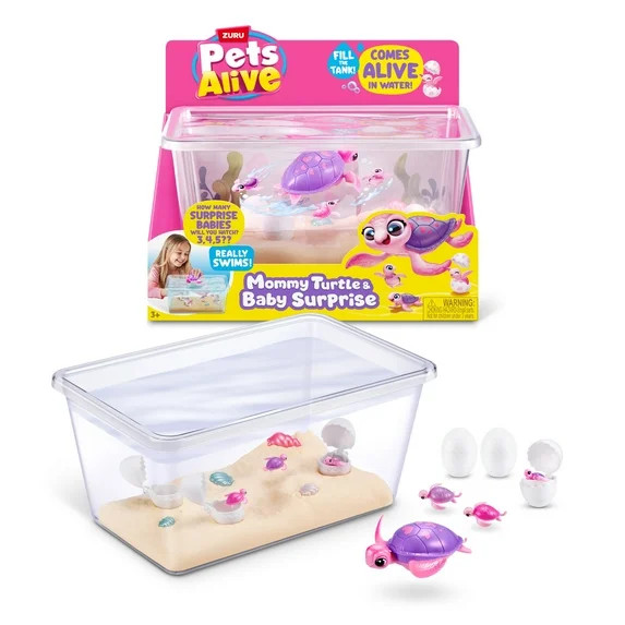 Pets Alive Mommy and Baby Turtle Electronic Girls Robotic Toy , Realistic Animal by ZURU | Walmart (US)