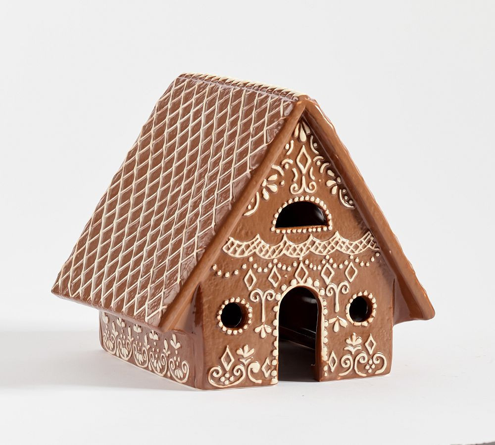 Gingerbread Village House, Medium, Brown | Pottery Barn (US)