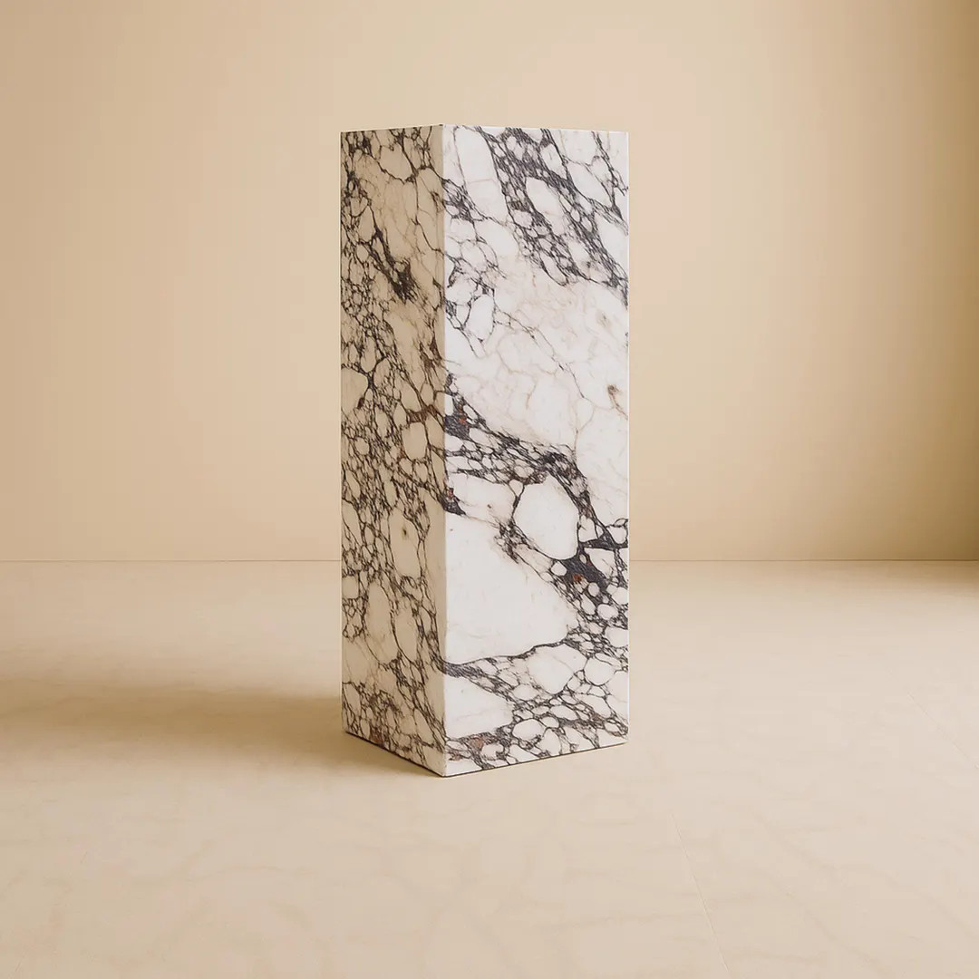 Calacatta Viola Marble Pedestal, Handcrafted Marble Stand Luxury Display Pedestal, Modern Solid M... | Etsy (US)