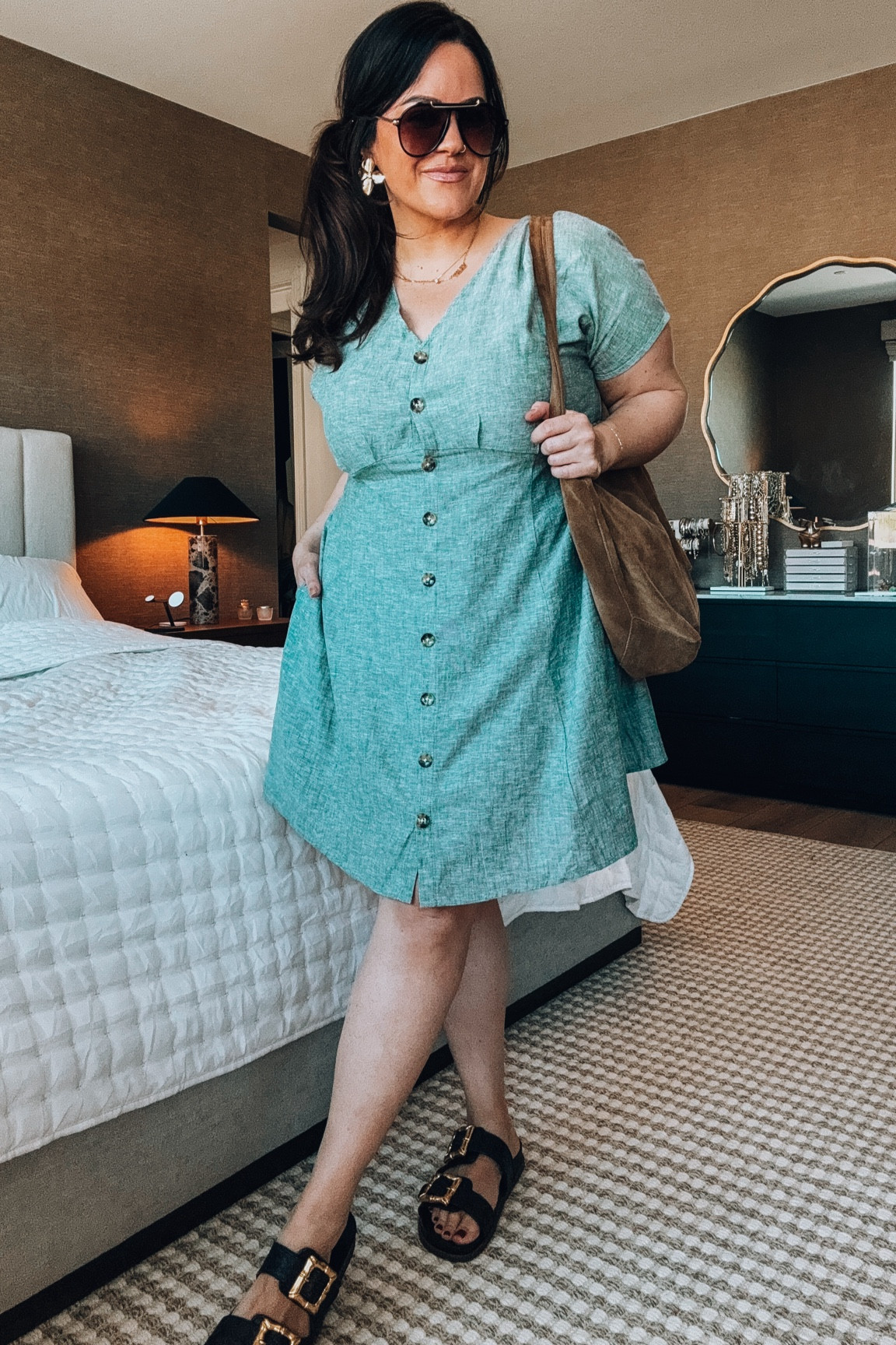 Midsize Walmart lightweight linen summer  dress wearing a large 


#LTKMidsize #LTKFindsUnder50 #LTKxWalmart