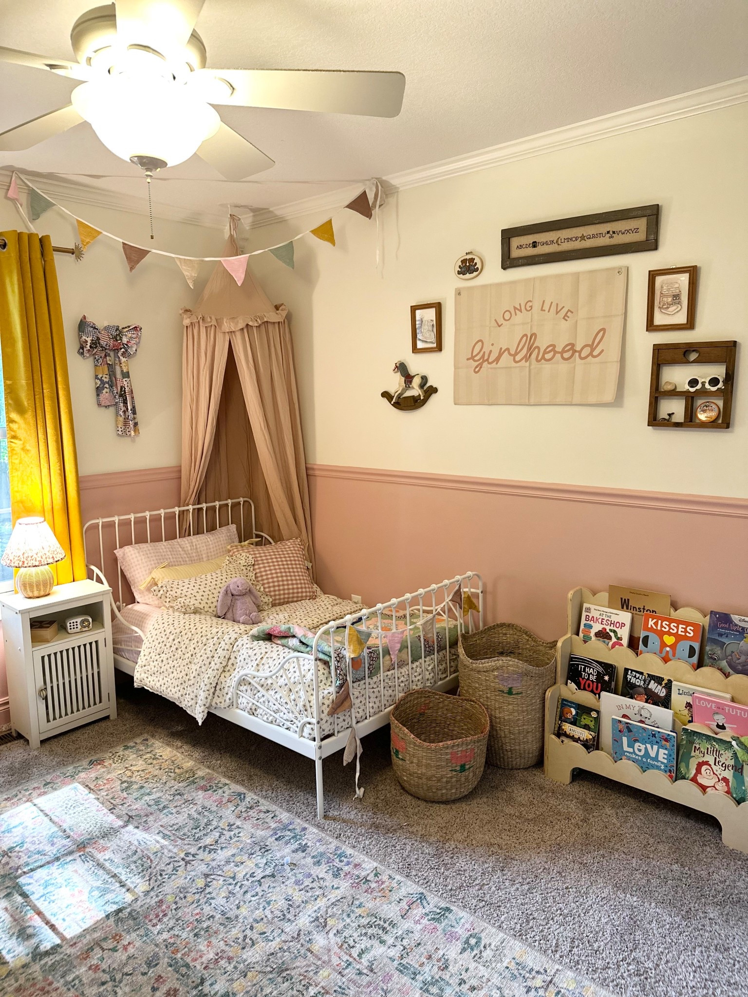 Big girl room for my toddler. Vintage whimsical vibes. Bed is from ikea but linked something similar. Lots of thrifted items too! 

#BigGirlRoom
#ToddlerBedroom
#ToddlerRoomMakeover
#VintageKidsRoom
#GirlsRoomIdeas
#WhimsicalBedroom
#PinkBedroomDecor
#KidsRoomDesign
#RoomReveal
#NurseryToBigGirlRoom
#HomeDecor
#InteriorInspo
#LTKHome

big girl room ideas
toddler bedroom makeover
vintage toddler room
pink girl bedroom
nursery to big girl room
kids room ideas
toddler bedroom inspiration
whimsical bedroom decor
girl room design
cozy kids room
feminine bedroom ideas
toddler bed styling
reading nook for kids

#LTKHome #LTKKids #LTKFindsUnder50