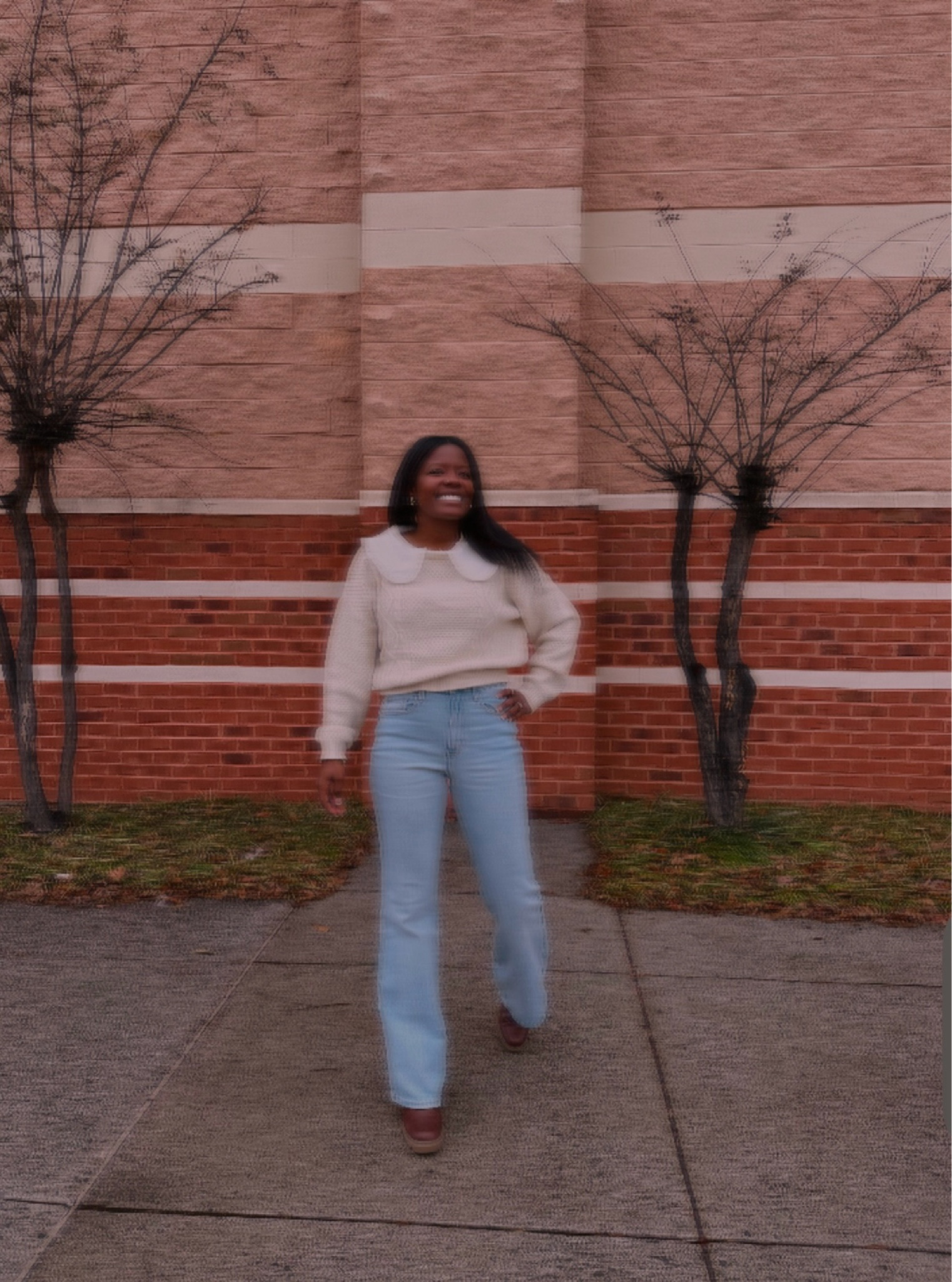 obsessed with anything with a doll collar #over40fashion #dollcollar #flarejeans #fashionover40

#LTKStyleTip #LTKOver40