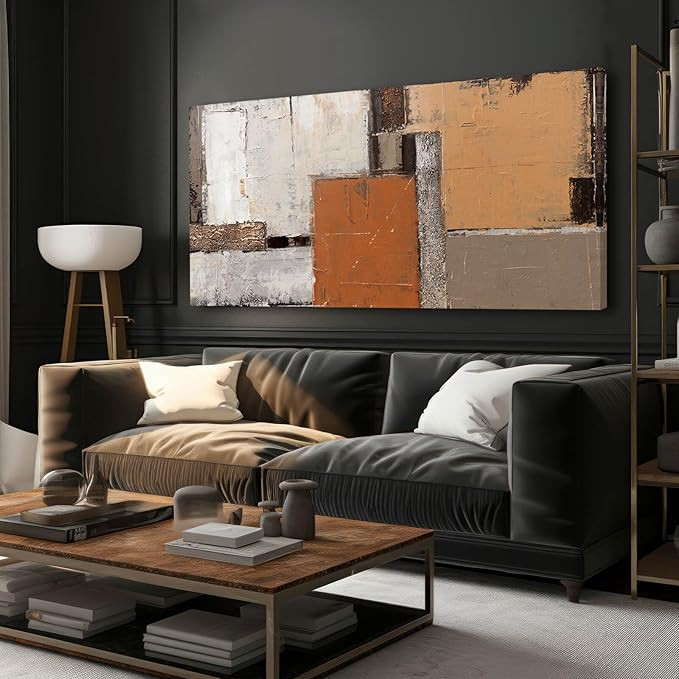 Colorful Wall Art Orange Wall Decor Abstract Wall Decorations for Living Room Graffiti Wall Poste... | Amazon (US)