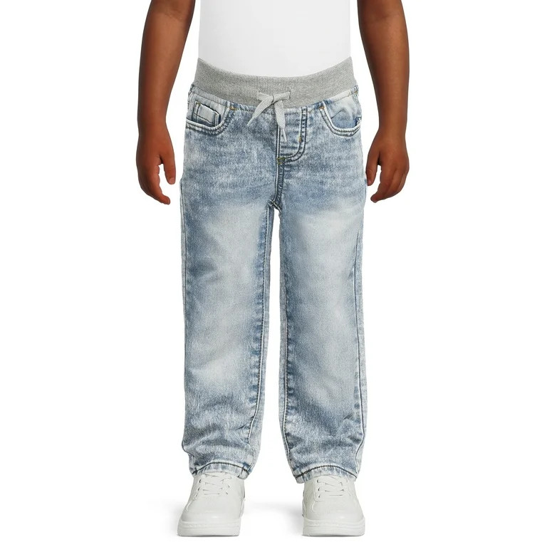 Wonder Nation Baby and Toddler Boys’ Knit Denim Jeans, Sizes 12M-5T | Walmart (US)