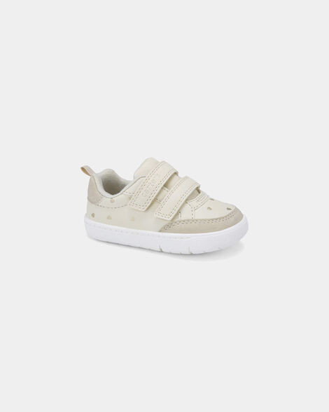 Baby Girl Every Step® First Walker Heart Sneakers - Cream | Carter's | Carter's Inc
