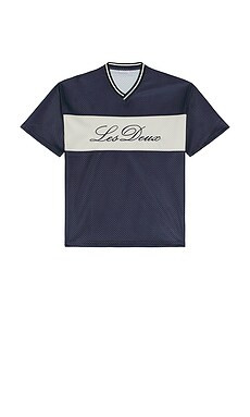 Les Deux Bronson Mesh Tee in Dark Navy from Revolve.com | Revolve Clothing (Global)