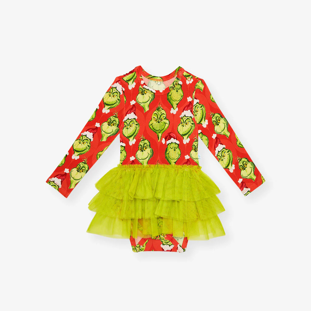 Red Girl Tulle Onesie | Dr. Seuss The Grinch | Posh Peanut