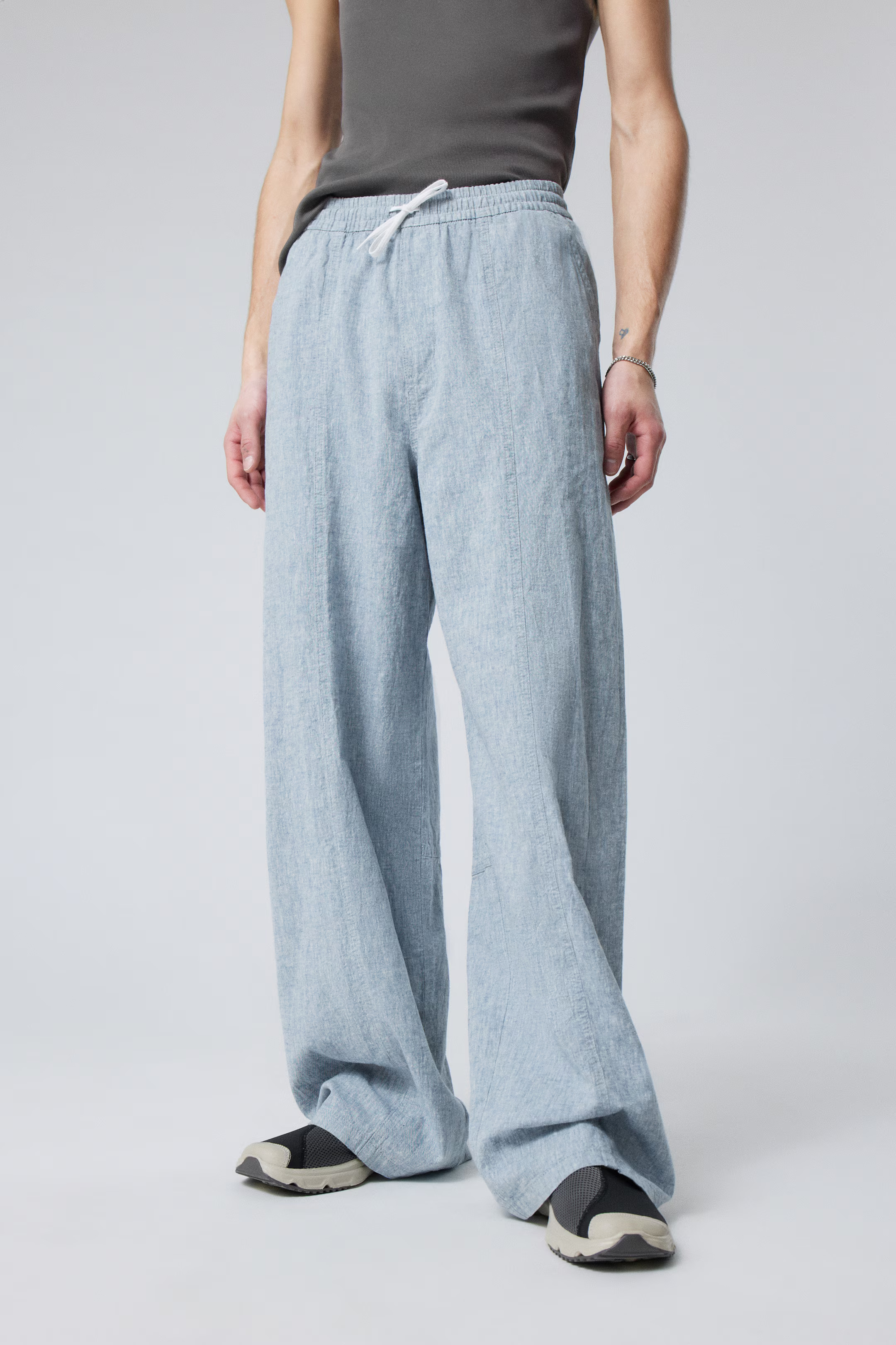 Relaxed Linen Blend Trousers | H&M (UK, MY, IN, SG, PH, TW, HK)