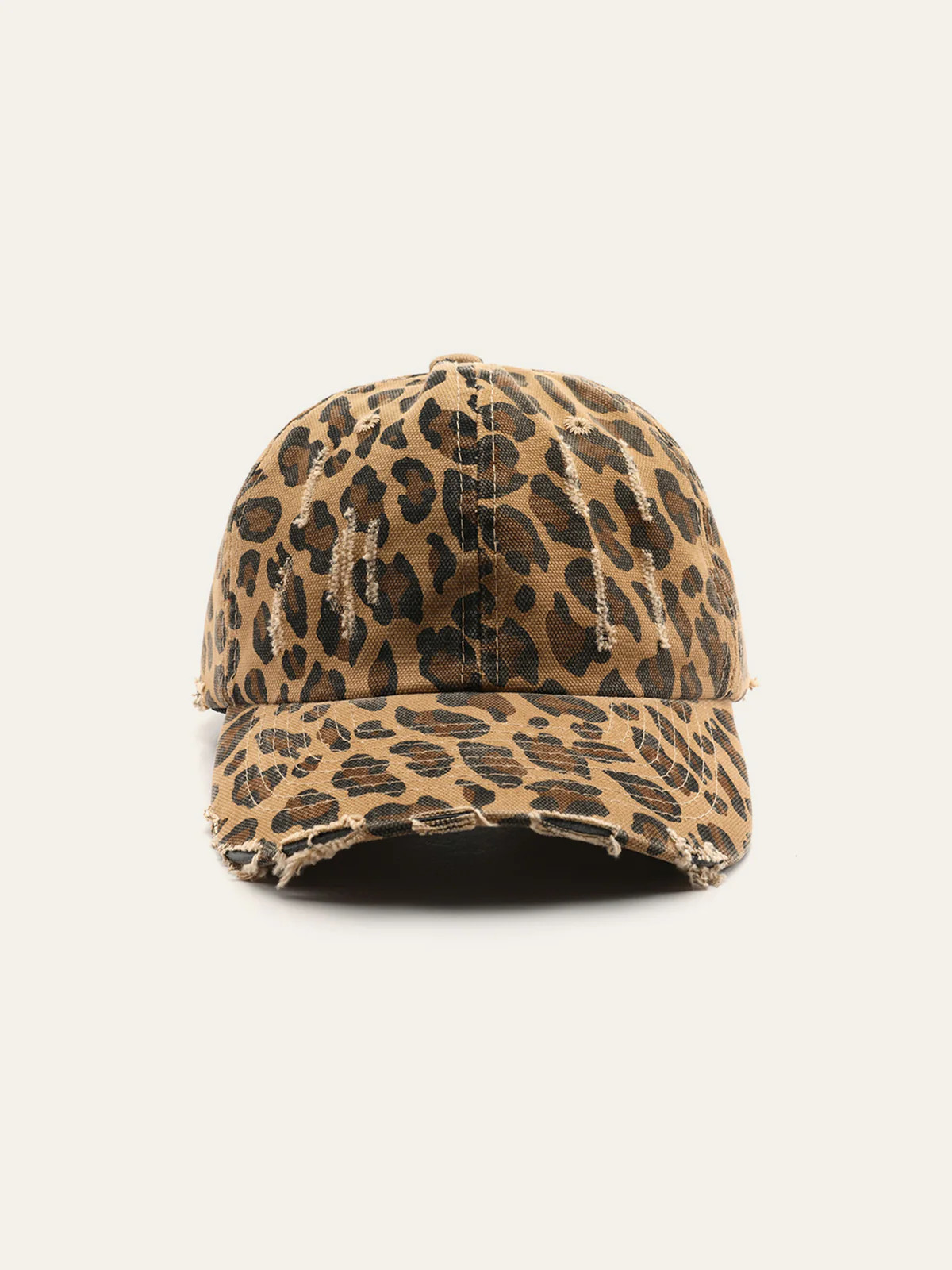 Distressed Leopard Print Hat | Commense
