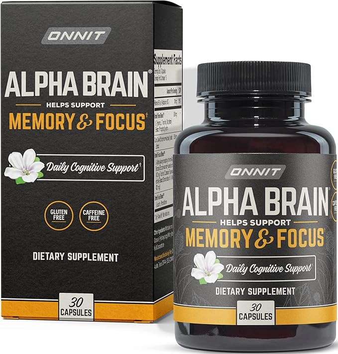 ONNIT Alpha Brain Premium Nootropic Brain Supplement, 30 Count, for Men & Women - Caffeine-Free F... | Amazon (US)