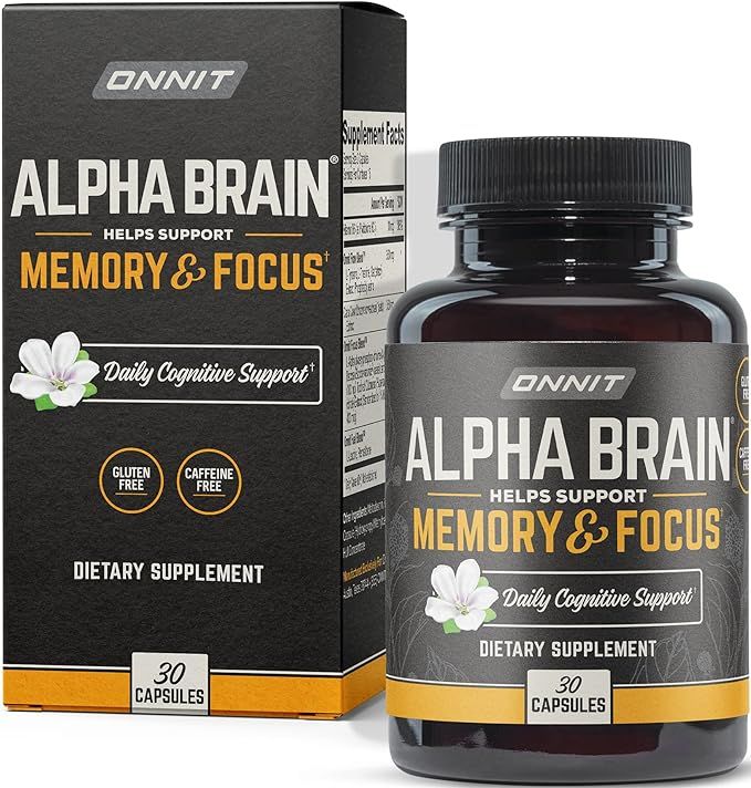 ONNIT Alpha Brain Premium Nootropic Brain Supplement, 30 Count, for Men & Women - Caffeine-Free F... | Amazon (US)