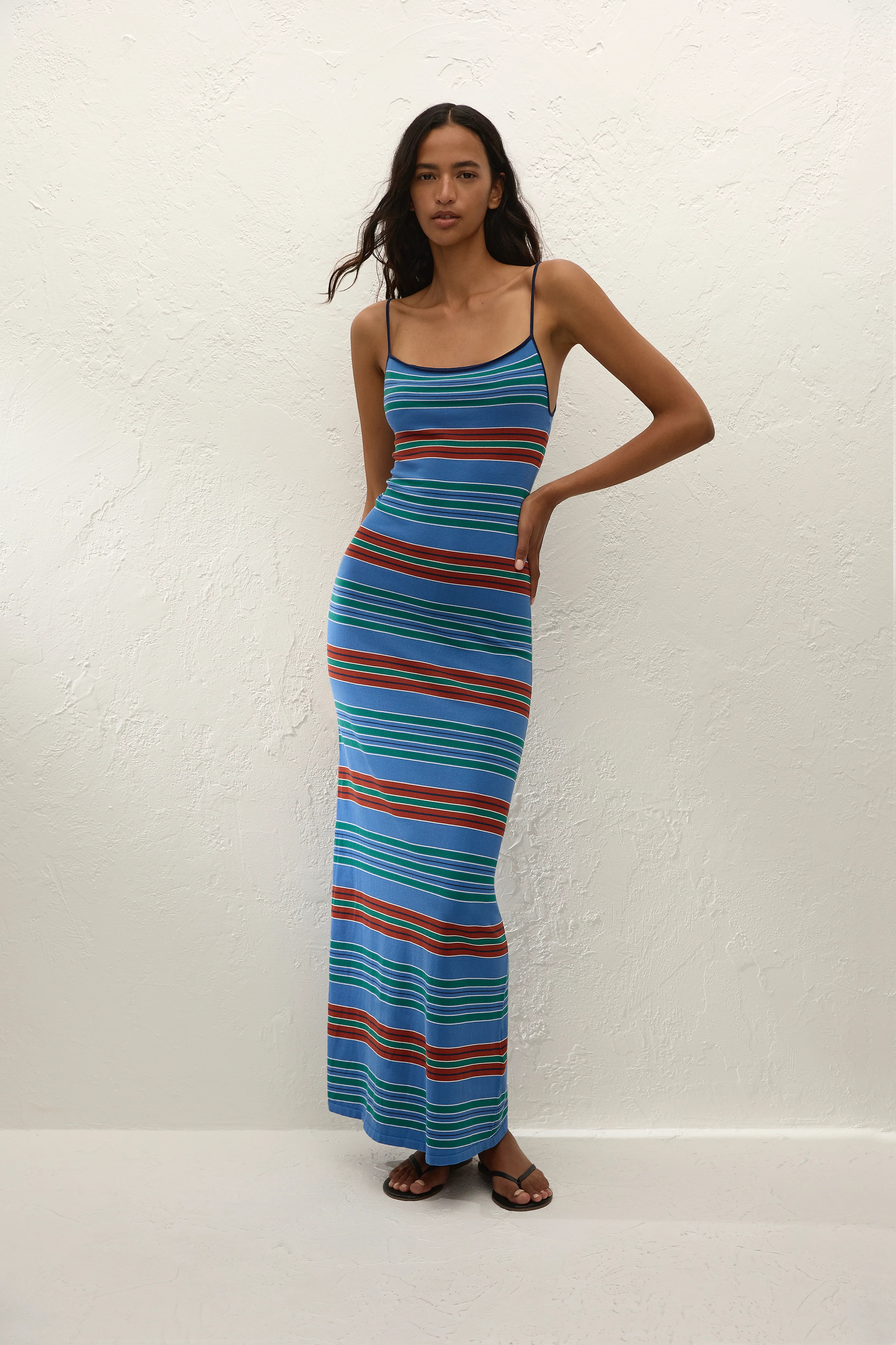 Lucy Maxi Dress Juan Stripe, XXL / JUAN STRIPE | Faithfull (AU)