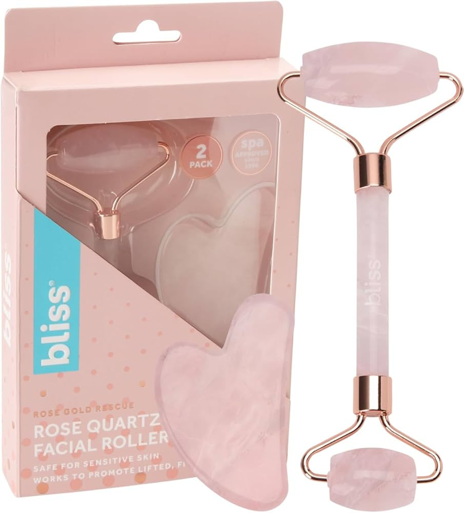 Bliss Gua Sha and Facial Roller - Beauty Spa Grade Self Care Massager Tool Set, Size One Size, Ro... | Amazon (US)