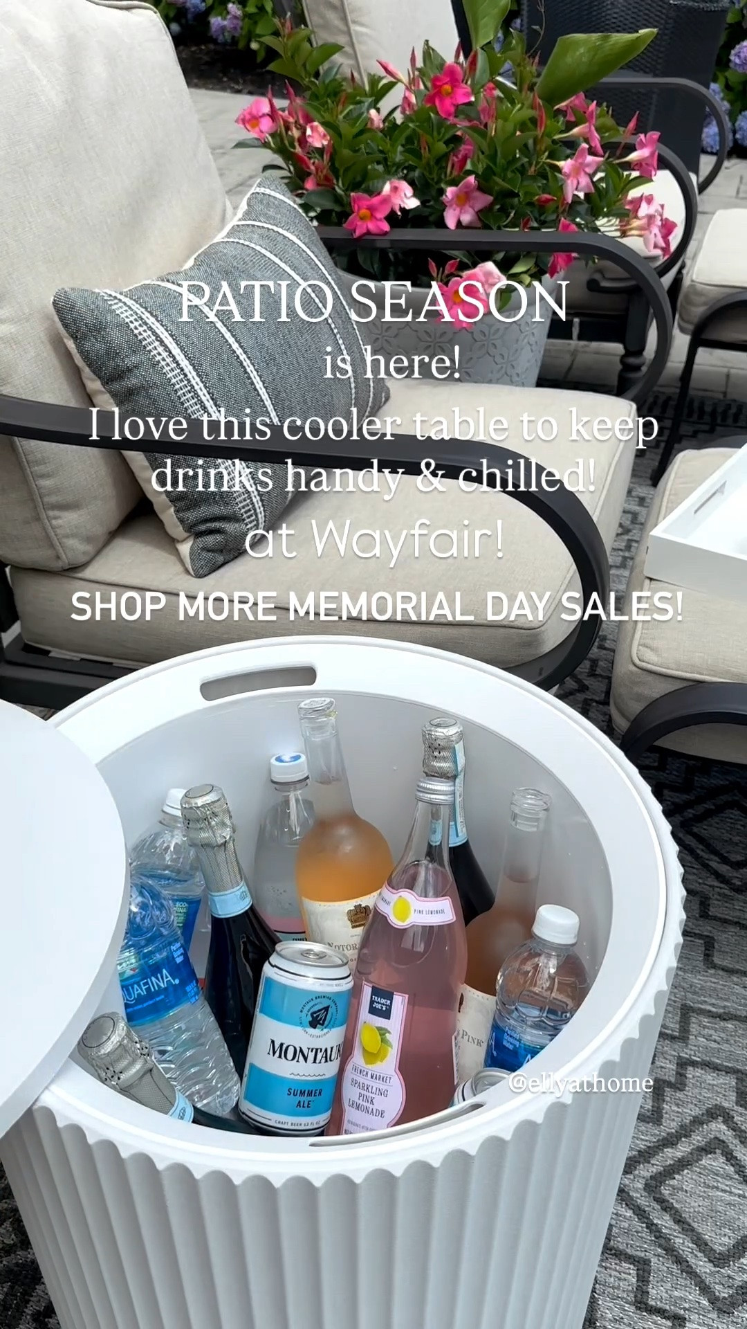 Patio season has started! Shop this chill, cooler table for summer entertaining, @Wayfair for poolside fun, outdoor rug, furniture, umbrellas, planters and more! Memorial Day Sales! 
#wayfair #wayfaircreator

#LTKHome #LTKSaleAlert