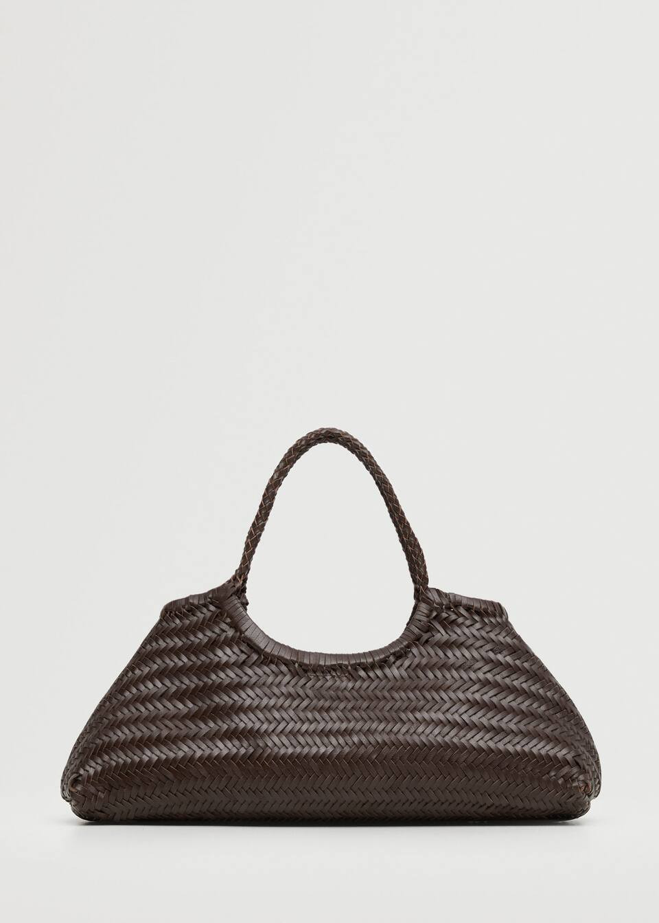 Braided leather bag -  Women | Mango United Kingdom | MANGO (UK)
