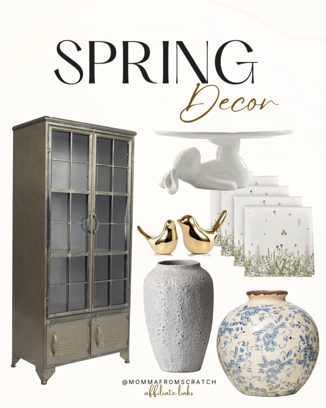 Spring home decor finds from amazon! Easter table setting, Easter bunny, spring vases, hutch, cabinet, serving platter

#LTKhome #LTKSeasonal #LTKSpringSale