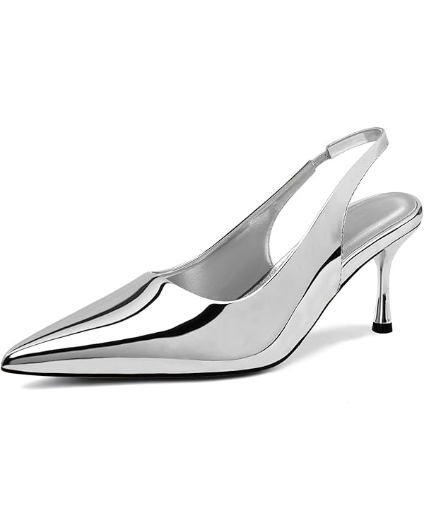 heelchic Pumps Shoes Women, Pointed Toe Low Heel Comfortable, Kitten Heel for Women Dress Shoes | Amazon (US)