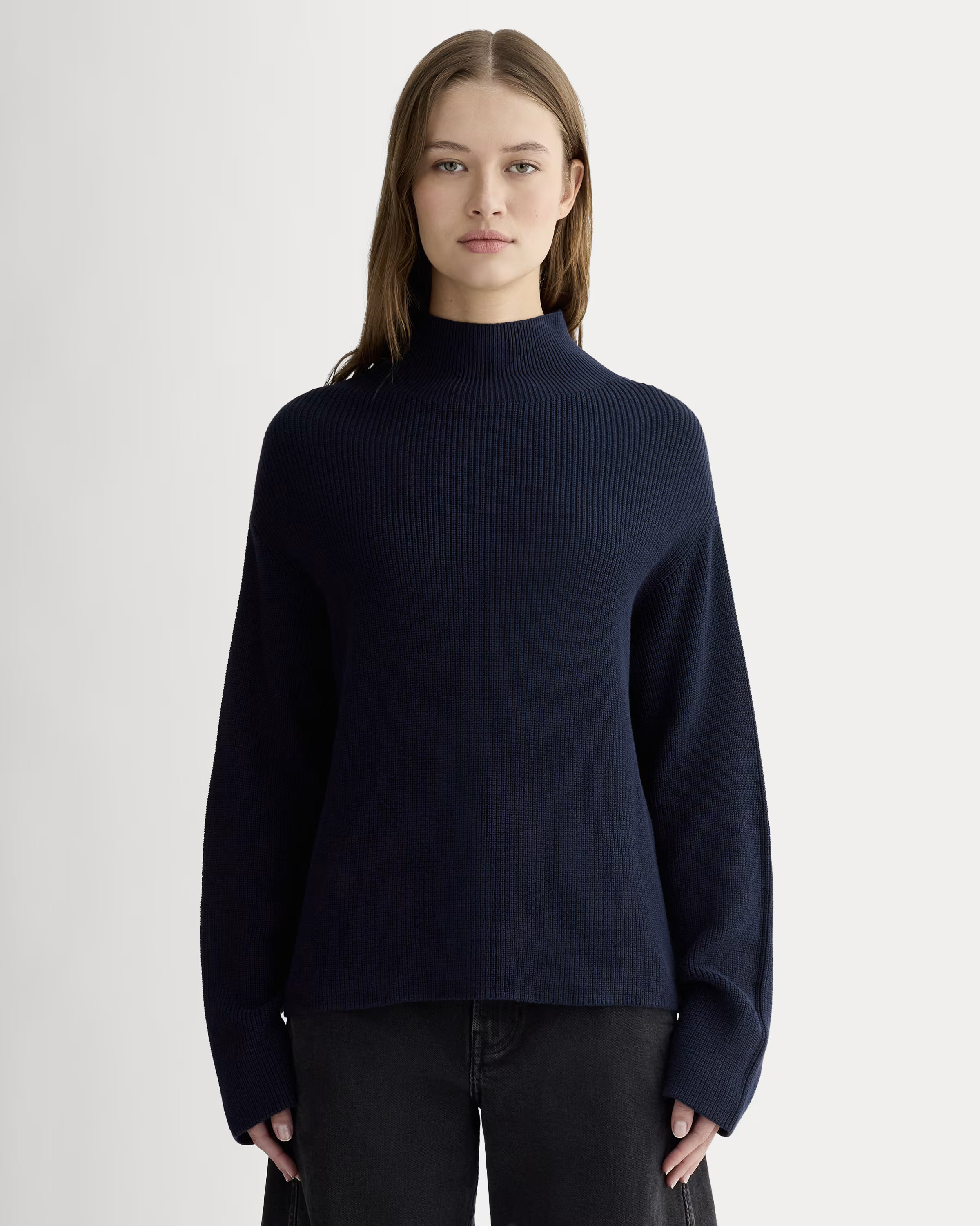 The Slouchy Funnel Neck in Everyday Cotton | Everlane