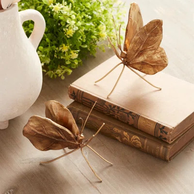 Leaf Butterfly Shelf Sitter (Set of 2) | Wayfair North America